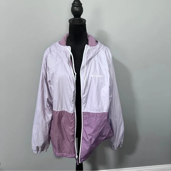 Columbia Lilac Fleece Lined Windbreaker Jacket - Picture 5 of 6